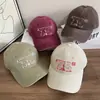 75 Números e Letras Moda Estilo Coreano Lavado Velho Aba Larga Chapéu de Sol Boné de Baseball Rua Viagem Temporada de Verão Boné de Pato