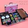 Set de Pintura con Pinceles de Acuarela de 145 Piezas Set de Herramientas de Pintura Caja de Regalo Pinceles de Acuarela para Estudiantes Materiales de Arte Suministros para Regalo