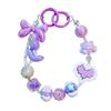 Corrente de Chaveiro para Celular Tulipa com Contas Fofo Blocos de Montar Chaveiro de Amor Pingente de Bolsa Pequeno Presente Atacado