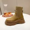 Botines de Suela Gruesa para Mujer que Aumentan la Altura 2026 Verano Nuevos Elásticos Adelgazantes Pequeños Estilo Británico Retro Botines Martin que Aumentan la Altura
