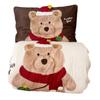 Algodón Cepillado Otoño e Invierno Estampado de Oso de Dibujos Animados Juego de Cuatro Piezas de Ropa de Cama Cálida para Niños de Jardín de Infancia Dormitorio Cubre Edredón