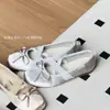 Mollykiki Estilo Coreano Moderno Perezoso Estilo Ballet Punta Cuadrada Verano Nuevo Lazo Zapatos Planos Cómodos Versátiles