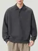Ropa Muxi Otoño/Invierno Retro Holgado Casual Deportivo Sudadera Camisa POLO Versátil Estilo Pareja Camiseta Hombre Manga Larga