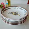 Jingdezhen Cerámica Vajilla Aima Cuenco Flor Plato Plato Hueso Porcelana Juego Hogareño Cuenco Arroz Cuenco Sopa Plato Vajilla Plato Comida Occidental