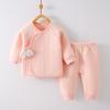 Roupas de bebê recém-nascido Primavera Outono e Inverno Recém-nascido Algodão Puro Terno Quente Bebê Roupa Interna Outono e Inverno Split Monk Roupas