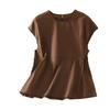 Foto Real de Top de Tirantes para Mujer Talla Grande Artístico de Verano, con Adorno de Encaje, Silueta Adelgazante Juvenil Etérea, Disponible en Stock