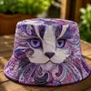 Colección de sitios web independientes transfronterizos nuevos de 2026: Sombrero de pescador y sombrero para el sol versátiles de arcoíris con estampado digital 3D y bordado acolchado, aptos para hombres y mujeres
