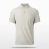 Camisa Polo Masculina de Manga Curta, Tecido Waffle de Verão, Sem Costura, Prensada com Adesivo, Amiga da Pele, Alta Elasticidade, Slim Fit, Camiseta Business Casual