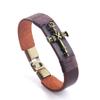 Pulsera retro europea y americana nicho moda de alta gama amuleto celta pulsera tejida pulsera de cuero de vaca real al por mayor