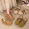 Sapatos Mary Jane de balé vintage estilo francês para mulheres, novos sapatos de noite estilo fada de outono com tiras cruzadas