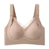 Alças Largas em Estilo Escada de Levanta Duplo 10A Antibacteriano Sustentação Anti-queda Coleta Seios Laterais Bojos Sem Deslocamento Lingerie Sem Costura