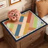 Tapete de Mesa de Cabeceira Estilo Americano 2025 Novo Modelo Luxo Leve High-End Tapete Protetor de Mesa Casa Quarto Impermeável Lavável Toalha de Mesa