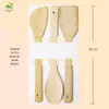 Pá de bambu Colher Panela antiaderente Resistente a altas temperaturas Pá de cozinha Conjunto de utensílios de cozinha de madeira de bambu Conjunto de seis peças Escultura LOGO