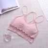 Pescoço pendurado sem encosto transfronteiriço Estilingue oco Beautiful Back Wrapped Breast Strapless Girls Non-rimmed Bra Underwear Vest para mulheres