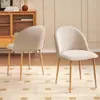 Tela Transfronteriza Tapicería Suave Estilo Moderno Minimalista Mediados de Siglo Minimalista Italiano Mesa de Comedor Sillas y Taburetes con Respaldo para Uso en el Hogar