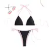 Nuevo Traje de Baño de Dos Piezas de Venta Caliente Europeo y Americano Traje de Baño Bikini Sexy de Tres Puntos con Combinación de Colores Transfronterizo Transfronterizo