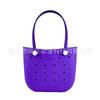 Bolso de Agujeros de Eva Estilo Europeo y Americano, Bolso de Media Luna DIY, Bolso de Vacaciones en la Playa, Bolso de Hombro Tote Portátil