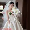 Velo de Novia Vestido de Novia Principal Multicapa Esponjoso Estilo Coreano Tocado Extra Largo Gasa Lisa Fotografía Foto Boda Nuevo Estilo