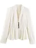 Ropa de Mujer Transfronteriza 2026 Nuevo Estilo Europeo y Americano Moderno y Elegante Blazer con Cintura Definida Adelgazante Dobladillo Chaqueta para Mujer 2494/491