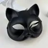 Suministro Exclusivo Transfronterizo de Máscara de Ojos Sexy de Gato Matizada para Adultos, Accesorios de Cosplay de Catwoman, Venta Directa del Fabricante