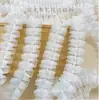 1 Metro Fio de Neve Branco com Gola Alta Franzida de Renda Punhos Roupa Bainha de Saia Modificação Lolita Decoração de Casa Bordados de Renda