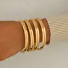 Pulseira de Metal com Textura Punk Estilo Europeu e Americano Pulseira Brilhante Pulseira de Cor Mista Geométrico Personalizado Pulseira Redonda