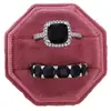 Anillo combinado cuadrado para mujer de moda de lujo transfronteriza de Wish fuente Europa y Estados Unidos nicho multicolor r820-r5580