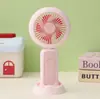 Ventilador de Mano Mini con Luz Nocturna, Portátil Recargable por USB, Ventilador de Escritorio Plegable para Dormitorios Estudiantiles