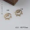 Acessórios DIY Feitos à Mão Liga de Liga de Cobre Eletroforese Conserva Cor Grampo de Cabelo Antigo Etiqueta de Joia Flor Porosa Conexão de Franja