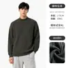 Suéter de punto simple para hombre, cuello semi-alto, con rayas verticales, color liso, top de punto de manga larga acanalado, ropa interior masculina otoño/invierno, cálido