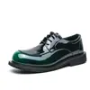 Zapatos derby transfronterizos para hombre de talla grande, zapatos de cuero brillante estilo coreano para hombre de negocios, zapatos de charol de moda