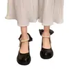 Zapatos de tacón alto estilo francés, estilo de hada, nueva colección otoño 2026, adecuados para combinar con faldas, zapatos Mary Jane para mujer, zapatos pequeños de cuero versátiles