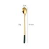Cuchara de Acero Inoxidable 304 Estilo Coreano Mango Largo Cuchara para Hielo Cuchara para Mezclar Bar Alto Valor de Color Cuchara Larga para Mezclar Miel