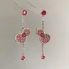 Nuevos Pendientes de Calabaza Estilo Chino, Diseño de Nicho, Estilo Nacional, Sensación de Alta Gama, Temperamento de Lujo Ligero, Pendientes de Borla Versátiles, Aretes de Botón, Accesorios para Orejas