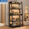 Rack de armazenamento multi-camada rack de armazenamento prateleira pequena estante doméstica Piso expositor rack sala de estar simples rack de armazenamento trapezoidal