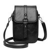 Bolso Pequeño Retro de Cuero Aceitado Doble Capa Gran Capacidad Bolso para Teléfono Móvil Bolso Pequeño para Cambio Transfronterizo Moderno Combinable Bolso Pequeño Bolso Bandolera