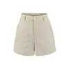 Shorts de verão finos femininos de linho Tencel, cintura alta, corte A, soltos, casuais, de rami, liocel, algodão-linho