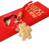 Colgante de Caballo Dorado, Llavero con Símbolo de Riqueza Instantánea, Colgante de Bolsa de Oro Puro, Regalo de San Valentín, Pequeño Regalo del Año del Caballo