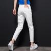 Jeans Rojos Versátiles de Otoño para Mujer, de Tiro Alto, Corte Ajustado, Pantalones Cropped Sueltos, Pantalones Skinny, Pantalones Largos Casuales para el Año de Tu Signo Zodiacal