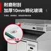 Mesa de Operaciones Comercial, Mostrador de Pizza de Mármol, Vitrina, Refrigerador de Ensalada de Frutas Enfriado por Aire, Gabinete para Conservación de Frescura