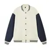 Jaqueta Baseball Tendência Color-Blocked com Ombros Caídos Casaco Customizado para Trabalho para Homens e Mulheres Venda por Atacado em Estoque com Personalização de Logo