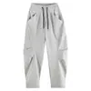 Pantalones Casuales de Color Sólido Desestructurados con Pliegues para Hombre, Marca de Moda Simples de Corte Holgado Tipo Paracaidista para Niños