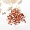 Directo de fábrica bolsa de mano hecha a mano con cuentas diy color oro real 14k rueda de cuenta espaciadora cuentas sueltas lisas accesorios para pulsera
