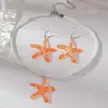 Colar Pingente Estrela-do-Mar Estilo Boêmio Europeu e Americano Transfronteiriço Corrente de Clavícula para Férias na Praia Simples Moda