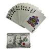 Carta de Póker Lámina Dorada Nuevo Color Plástico Doble Cara Hogar Casual Fiesta Fabricante de Cartas Suministro Listo