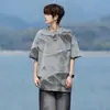 Nasa sobre Camiseta de Manga Curta Tie-Dye Estilo Americano para Homens Verão 2026 Nova Solta Casual Camiseta de Seda Gelada de Secagem Rápida