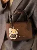 Bolsa Nova Feminina Pequena Tote Bag Outono e Inverno Bolsa Feminina Estilo Maillard Cor Sólida Retro Bolsa Pequena de Ombro Transversal