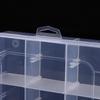 Fábrica 12 caixa de plástico PP transparente destacável peças classificação caixa de armazenamento de equipamentos de pesca acessórios caixa ferramentas papelaria caixa de embalagem