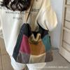 Moda Vintage Costuras Bolso Grande Mujer 2024 Nuevo Gran Capacidad Ligero Bolso Cruzado Viajero Lona Tote Bolso Grande