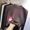 Y2337# camiseta interior de terciopelo para niños otoño e invierno nueva chaqueta de manga larga para niñas otoño con forro polar ropa gruesa de otoño para niñas